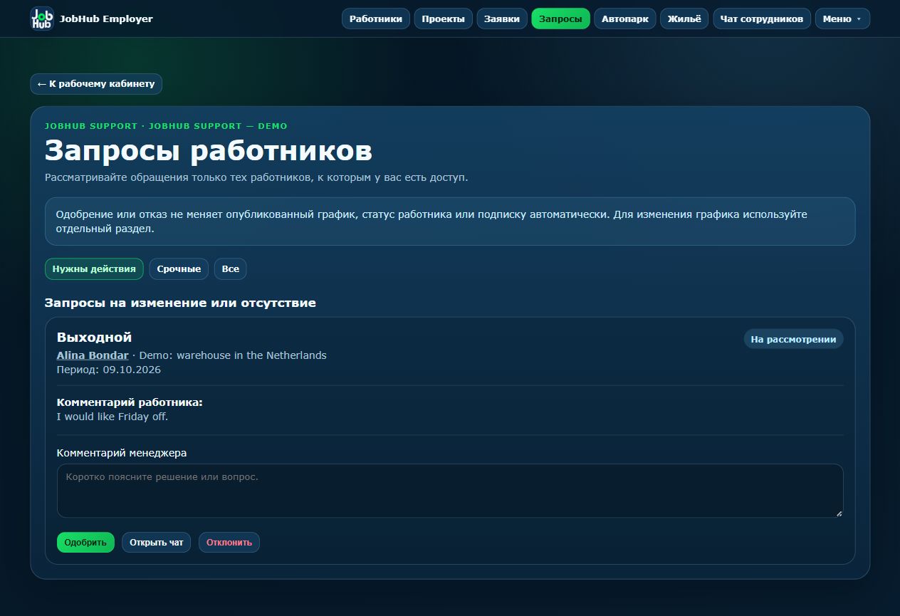 Запрос работника в демофирме